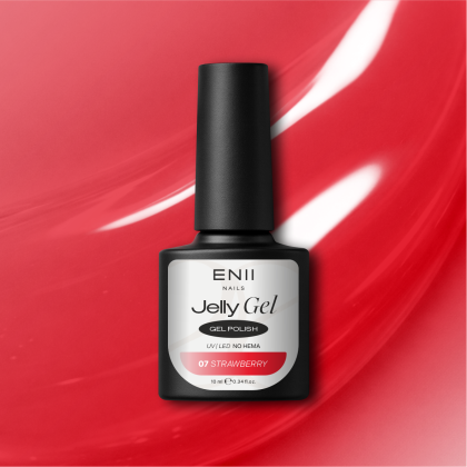 ENII Jelly Gel 07 Strawberry 10 ml - průsvitný gel lak UV/LED NO HEMA