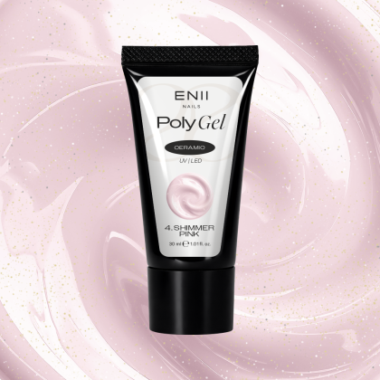 Polygel Ceramic 4 Shimmer Pink - polygel v tubě, 30 ml